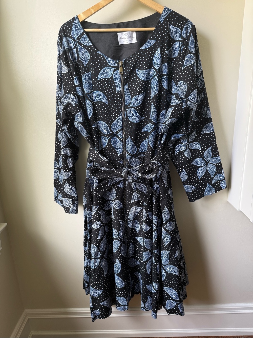 HERITAGE‎ CLOTHING Dress Handmade Africa Fit Flare Midi Ethnic Batik Inspired 3X